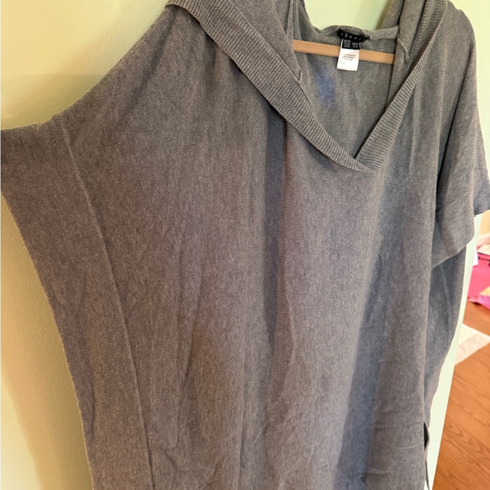Theory Gray Women's Poncho Sweater